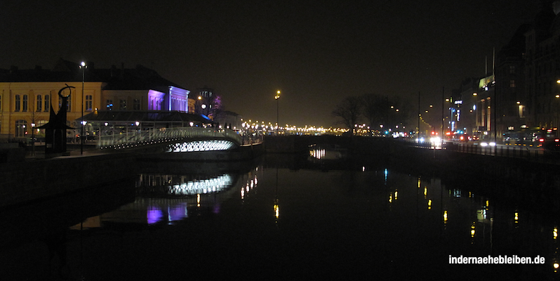 Malmö bei Nacht (Schweden)