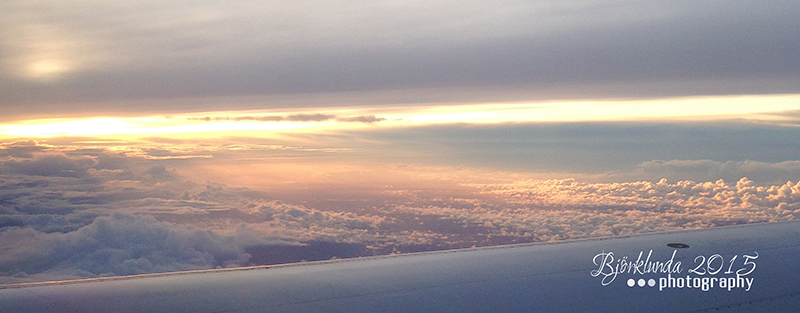 Sonnenuntergang - Flug Karlstad - Frankfurt (Schweden)