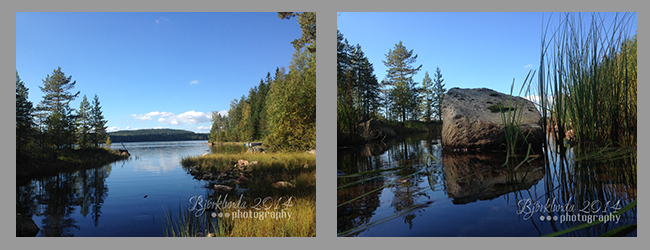 Goldener Herbst in Schweden am See