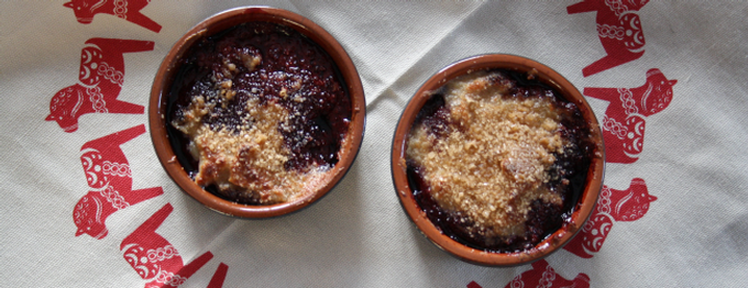 Zimtcreme mit Blaubeeren (Kanelkräm med blåbär)